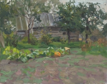The Potato Has Been Harvested - oil, canvas