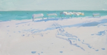 Caribbean Beach - oil, canvas