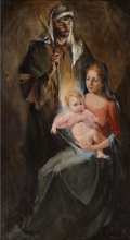 Holy Family - oil, canvas