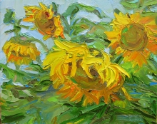 Sunflowers - oil, canvas