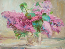 Lilac Bouquet - oil, canvas