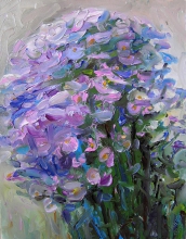 Violet Bouquet - oil, canvas