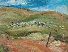 Holy Land. Herds - oil, canvas