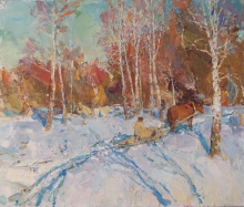 Winter Theme - oil, canvas