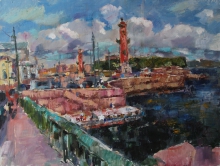 Vasilevsky Island. St.-Petersburg - oil, canvas