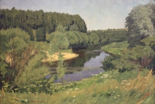 The Luzha River Near Maloyaroslavets - oil, canvas