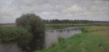 Quite River - oil, canvas