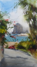 Landscape. Corfu - watercolors, paper