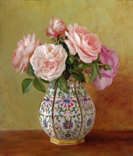 Bouquet Of Roses - oil, canvas