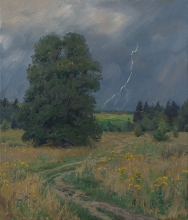 Thunderstorm Approaching - oil, canvas