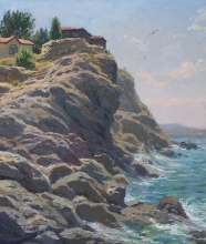 On The Cliff - oil, canvas