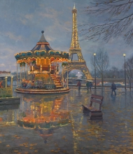 Autumn In Paris - oil, canvas