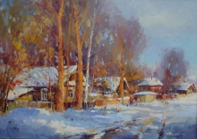 Winter In Podmoskovye - oil, canvas