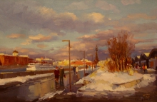Moscow In Winter - oil, canvas