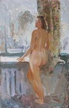 At The Window - oil, canvas