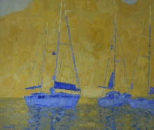 Yachts - oil, canvas