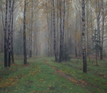 Morning In The Forest - oil, canvas