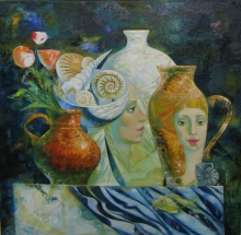 Ancient Still Life - oil, canvas