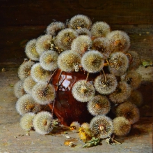 Dandelions - oil, canvas