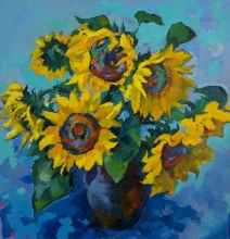 Sunflowers - oil, canvas