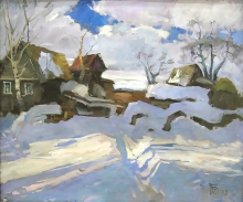 March Snow - oil, canvas