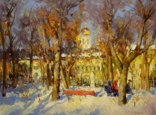 Frost And Sun. Seminary - oil, canvas