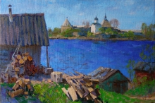 Old Ladoga - oil, canvas
