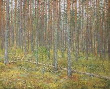 On The Pine Woods - oil, canvas