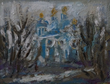 Uspensky Cathedral in Smolensk - oil, canvas