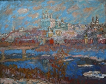 Smolensk. Icebreak - oil, canvas