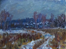 Beginning Of Winter - oil, canvas
