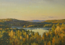 Early Morning. Norway. Kristiansand - oil, canvas