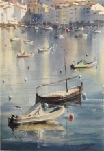 Bay Of Cadaques  - watercolors, paper