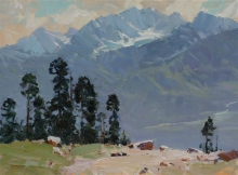 In The Arhyz Mountains - oil, canvas