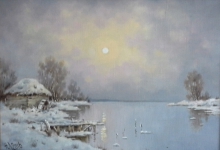 Winter Sun - oil, canvas