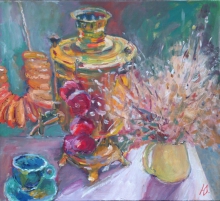 Morning Tea - oil, canvas