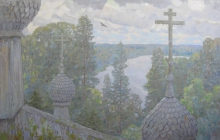 The Land Of Russian North - oil, canvas