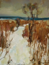 Winter Trail - oil on canvas