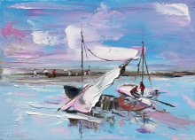 Fishermen - oil, canvas